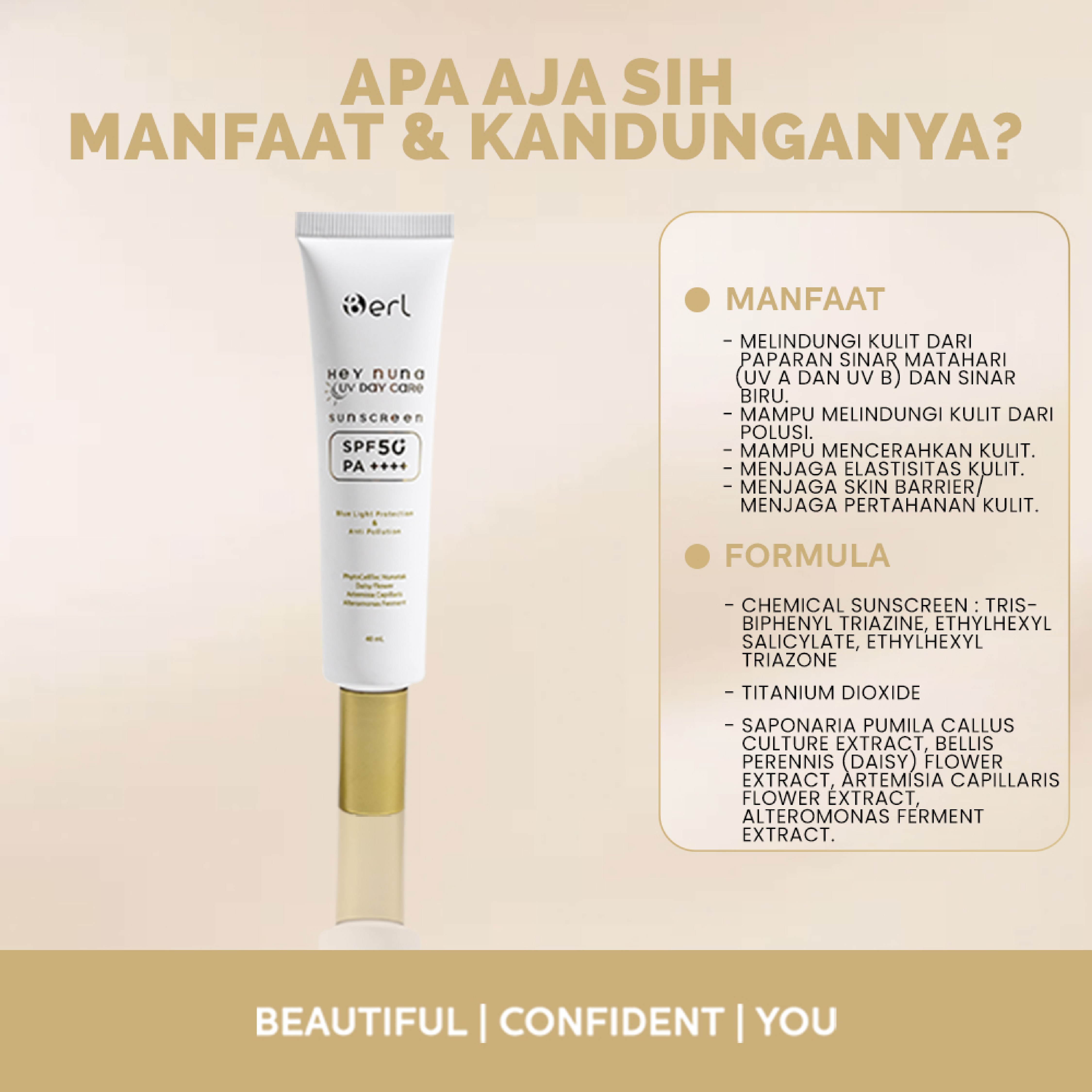 B ERL HEY NUNA UV DAY CARE SUNSCREEN